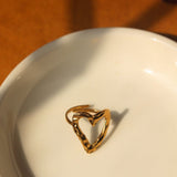 Waterproof Heartbeat Adjustable Ring