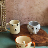Set of 3 - Joy Sip Mugs made by ceramic