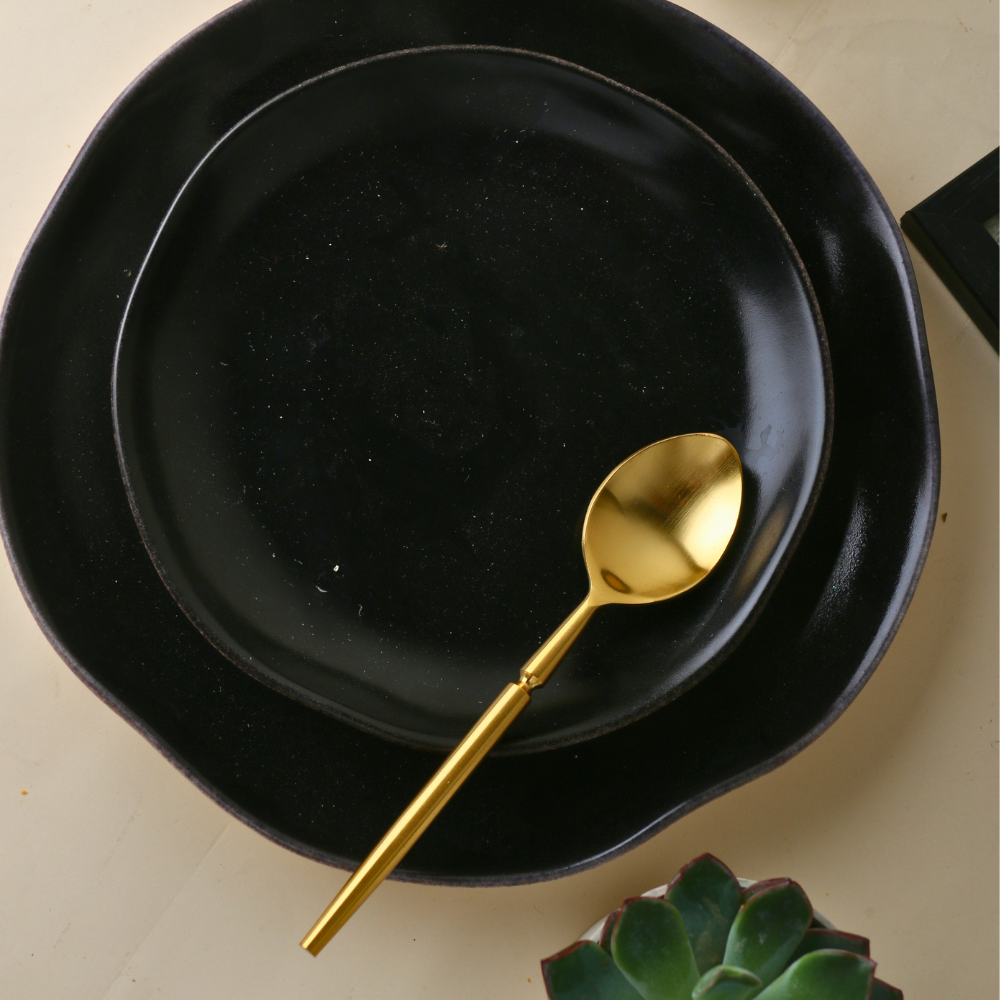 Golden brass spoon