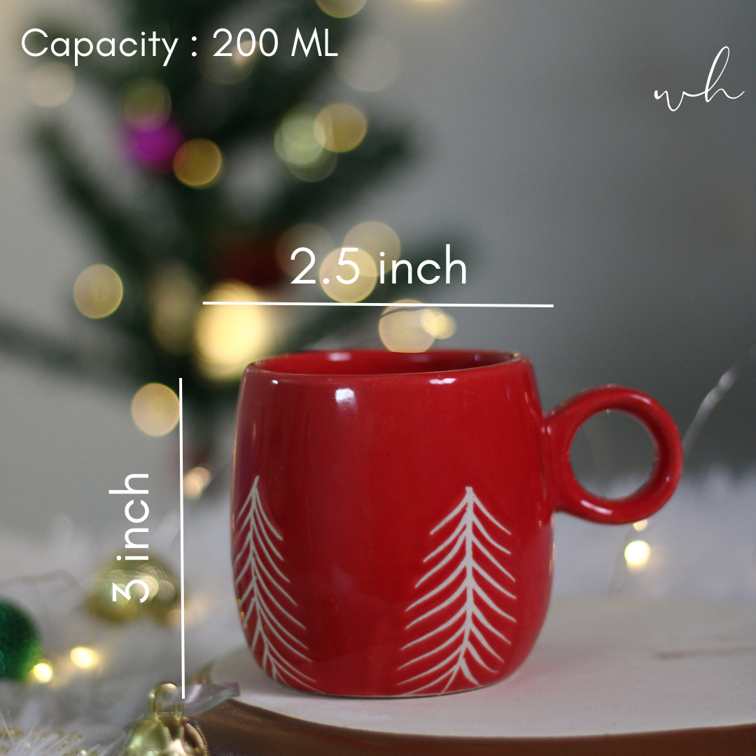 Christmas Tree Cuddle Mug- Red