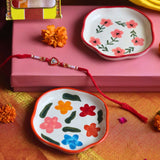Brightday & Poppy Handmade Dessert plate Rakhi Gift box only for this raksha bandhan
