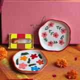 Brightday & Poppy Handmade Dessert plate Rakhi Gift box made by ceramic