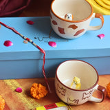 Handmade Dog & OG Cat Mug rakhi Gift Box