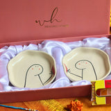 Hum - Tum Handmade Dessert plate Rakhi Gift box only for this rakhsha bandhan