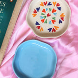 LoveisLove & Ocean Blue Handmade Dessert Plate Made by ceramic