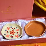 Bloom & Rust Handmade Dessert plate Rakhi Gift box handmade in India