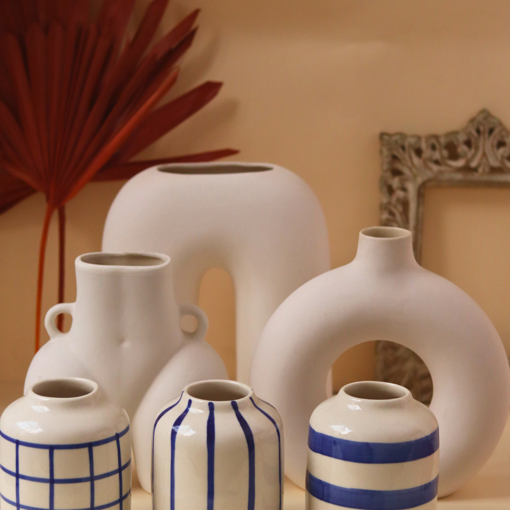 handmade set of 6 essential vases for the price of 5 combo