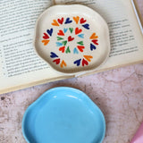 LoveisLove & Ocean Blue Handmade Dessert Plate with premium quality material