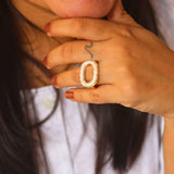 Serene Oval Ring - Gold with premeium quality material