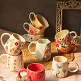 Set of 10 Floret Charm Mugs (for the price of 7) made by ceramic