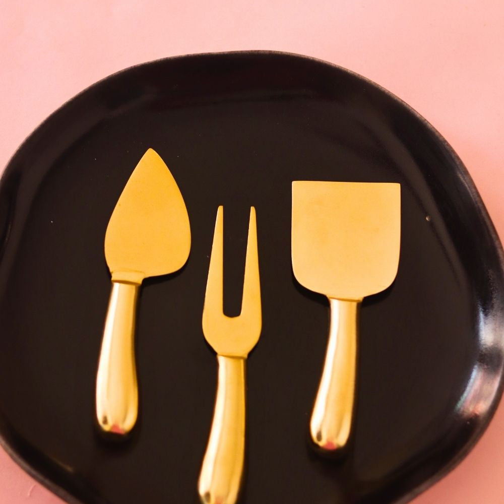 Golden Cheese Cutlery Set
