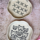 Handmade Crosses & Cats Handmade Dessert Plate