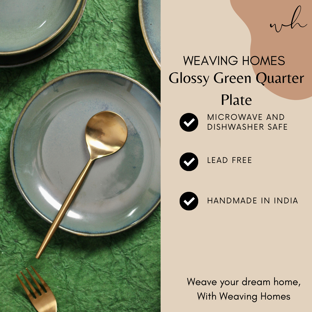 Glossy Green Quarter Plate