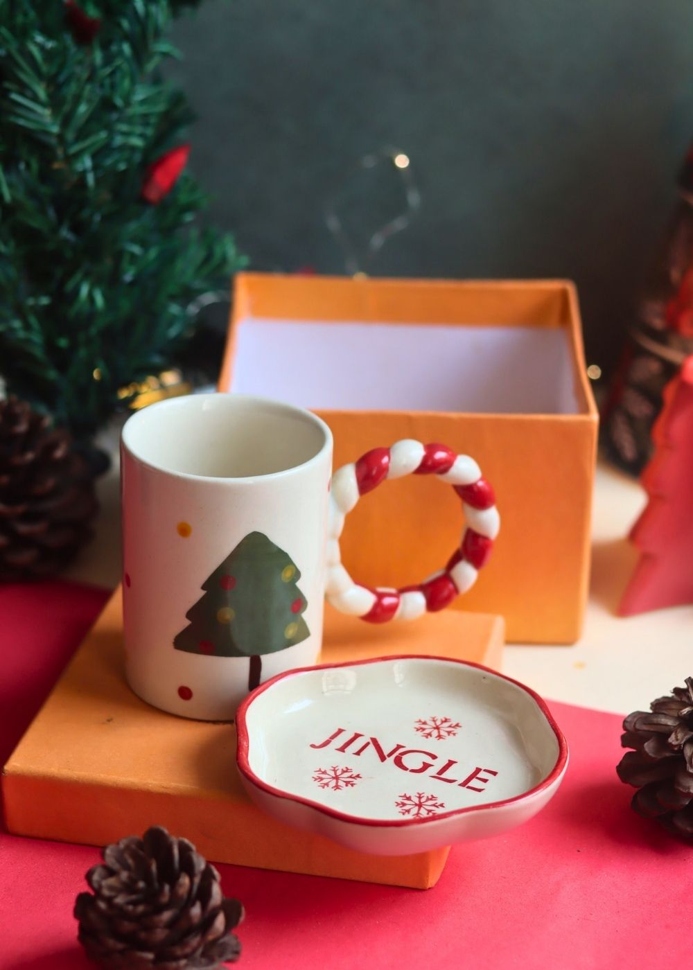 Handmade The OG Christmas Mug & Jingle Handmade Dessert Plate in a Gift Box