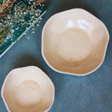 basic creamy bowls made by ceramic