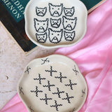 Crosses & Cats Handmade Dessert Plate Handmade in india
