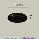Black Oval Bowl