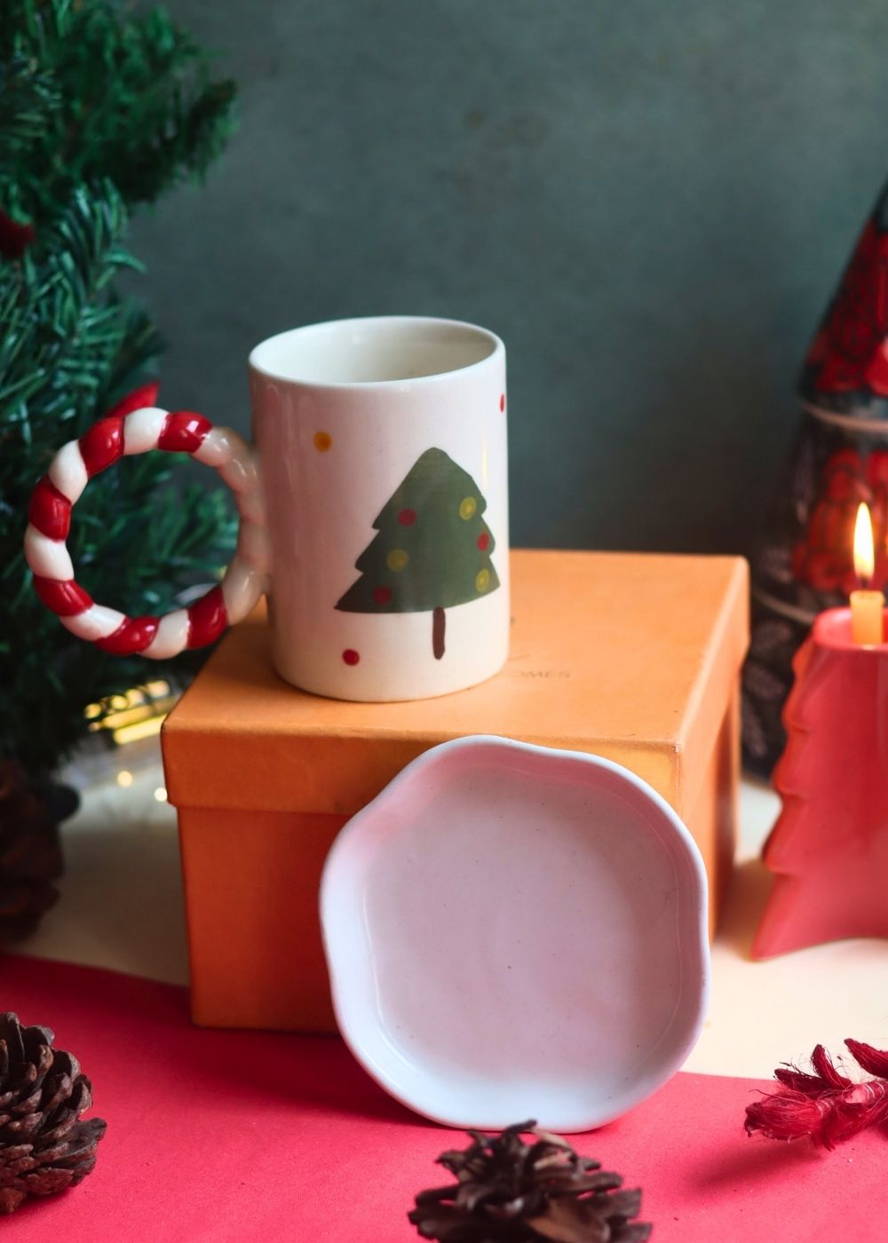 handmade The OG Christmas Mug & White Handmade Dessert Plate in a Gift Box