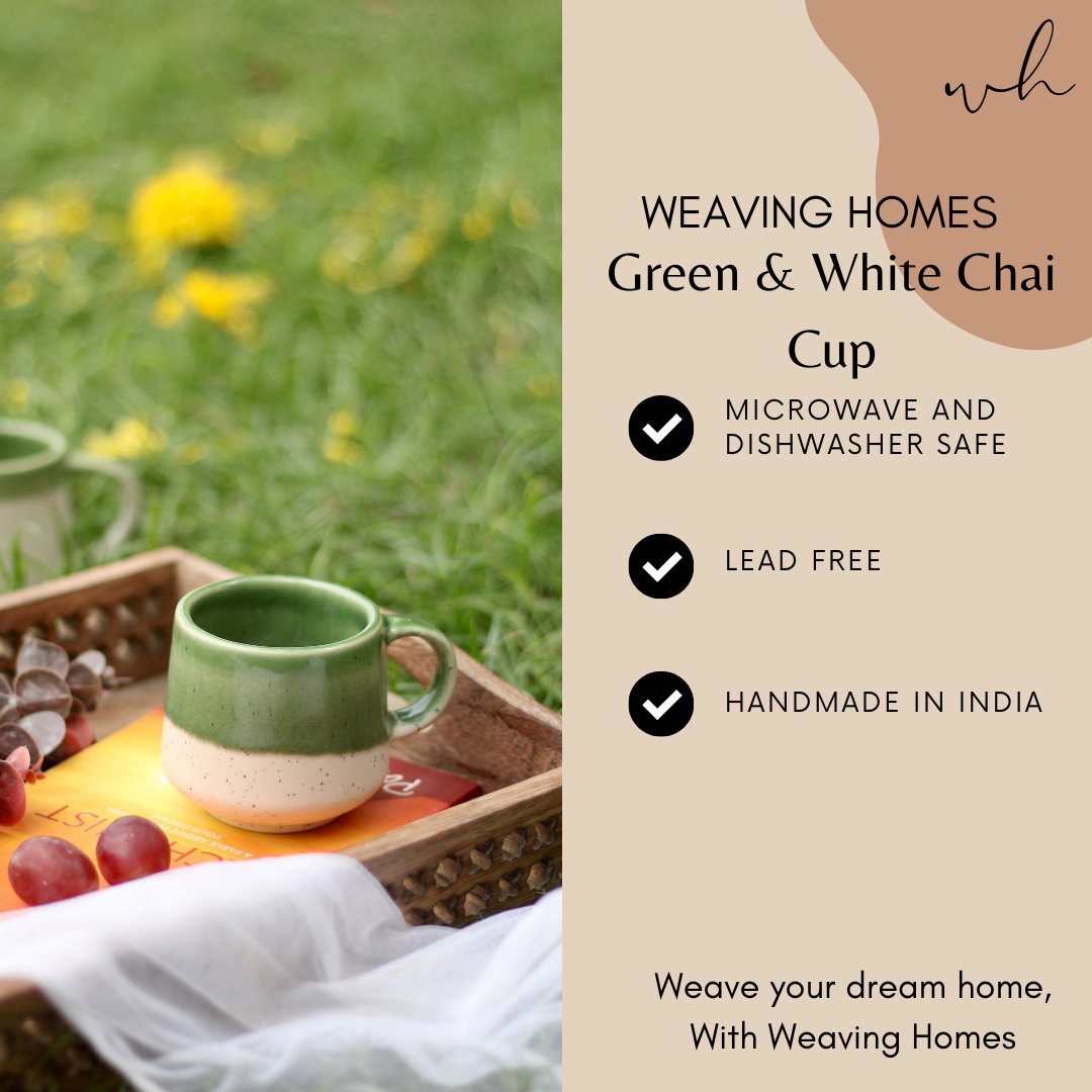 Green & White Chai Cup
