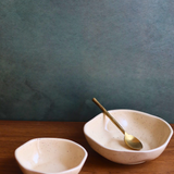 Handmade basic creamy bowls