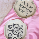Crosses & Cats Handmade Dessert Plate with premium quality Material
