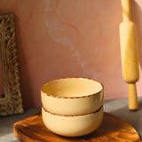 Ivory Ceramic Bowl - Set of 2 with premium quality material