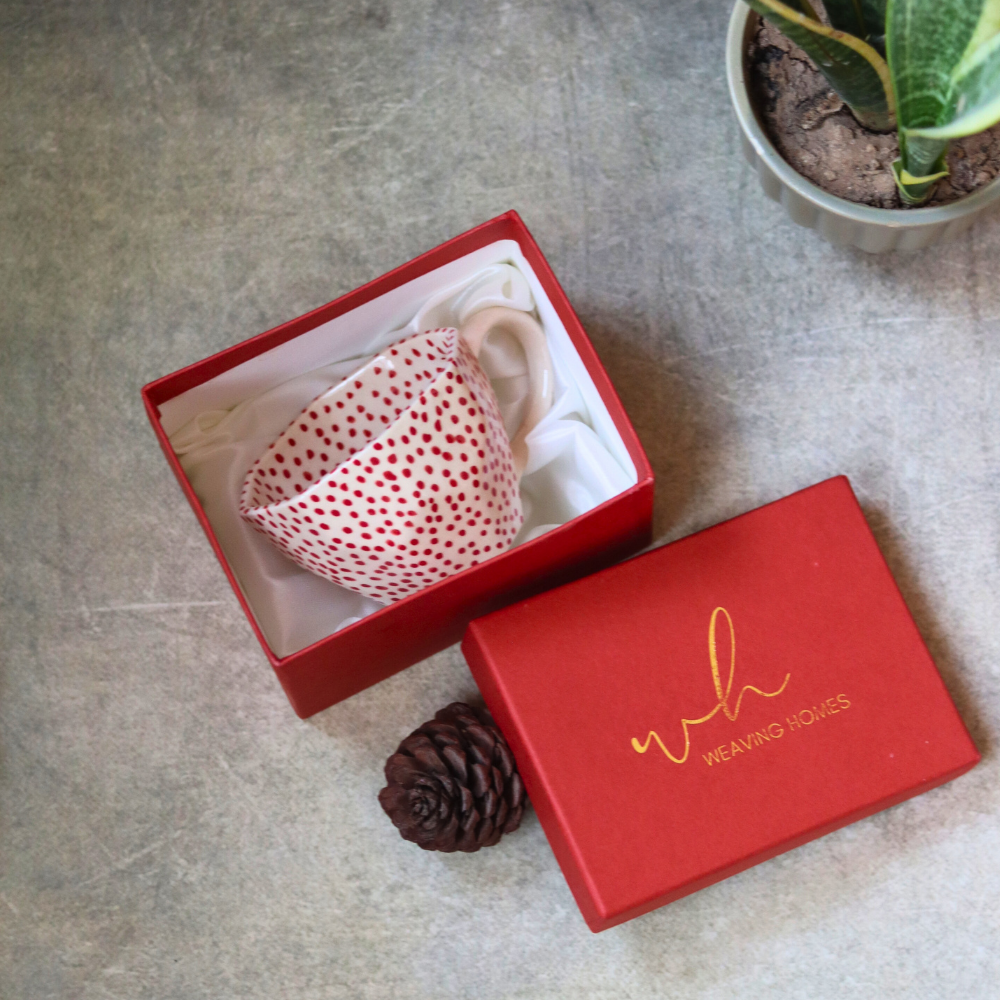 Red Polka Mug in a Gift Box