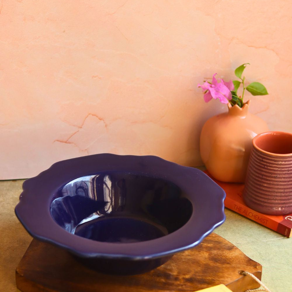 handmade Royal Blue Pasta Bowl