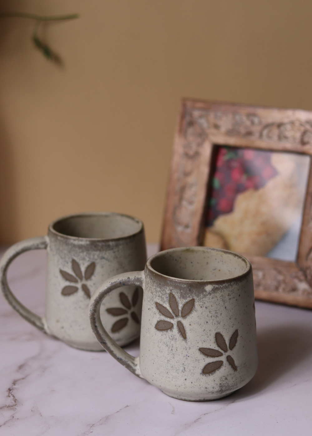 Grey Leaf Coffee Mug