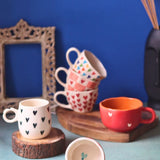 Set of 6 Heart Sip Mugs (for the price of 5) with premium quality material