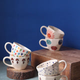 Set of 6 Brew & Bloom Mugs (for the price of 5) handmade in india