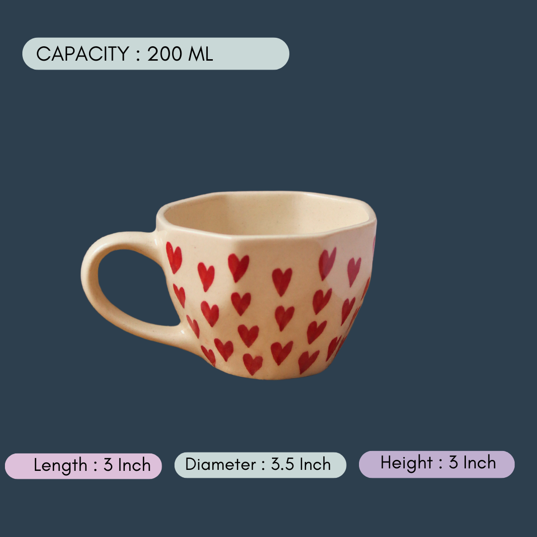 heart mug with measurement 