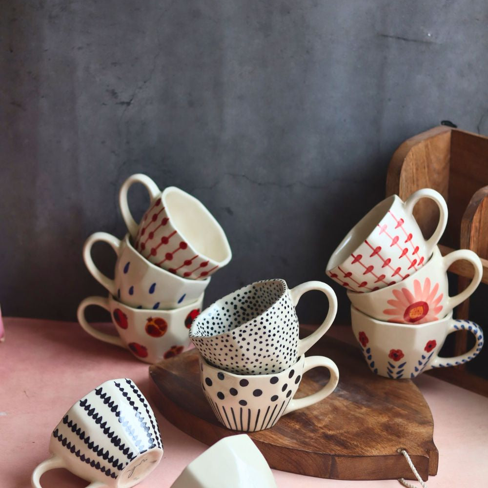 handmade Set of 10 Morning Mingle Mugs (for the price of 7)