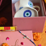 Evil Eye Mug & Evil Eye Dessert Plate Rakhi Gift Box with premium quality material