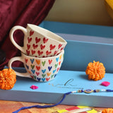 Heart & LoveisLove Mugs Rakhi Gift Box handmade in India
