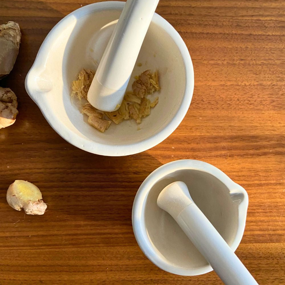 set of two mortar & pestle  combo