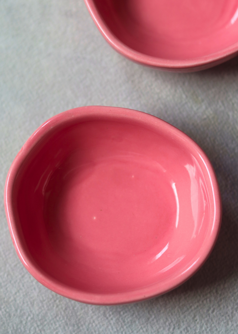 Pink nut bowl handmade ceramic 