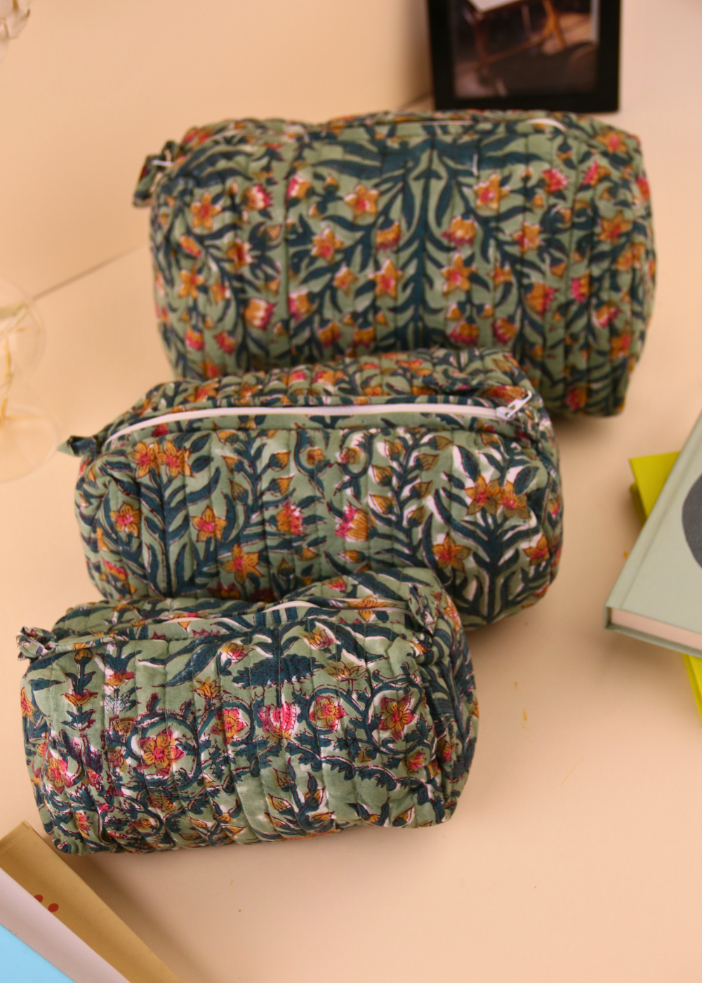 Handmade top toiletry bags
