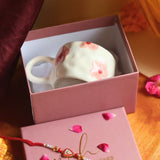 Floral Bliss Mug in a Gift box with Rakhi handmade in India