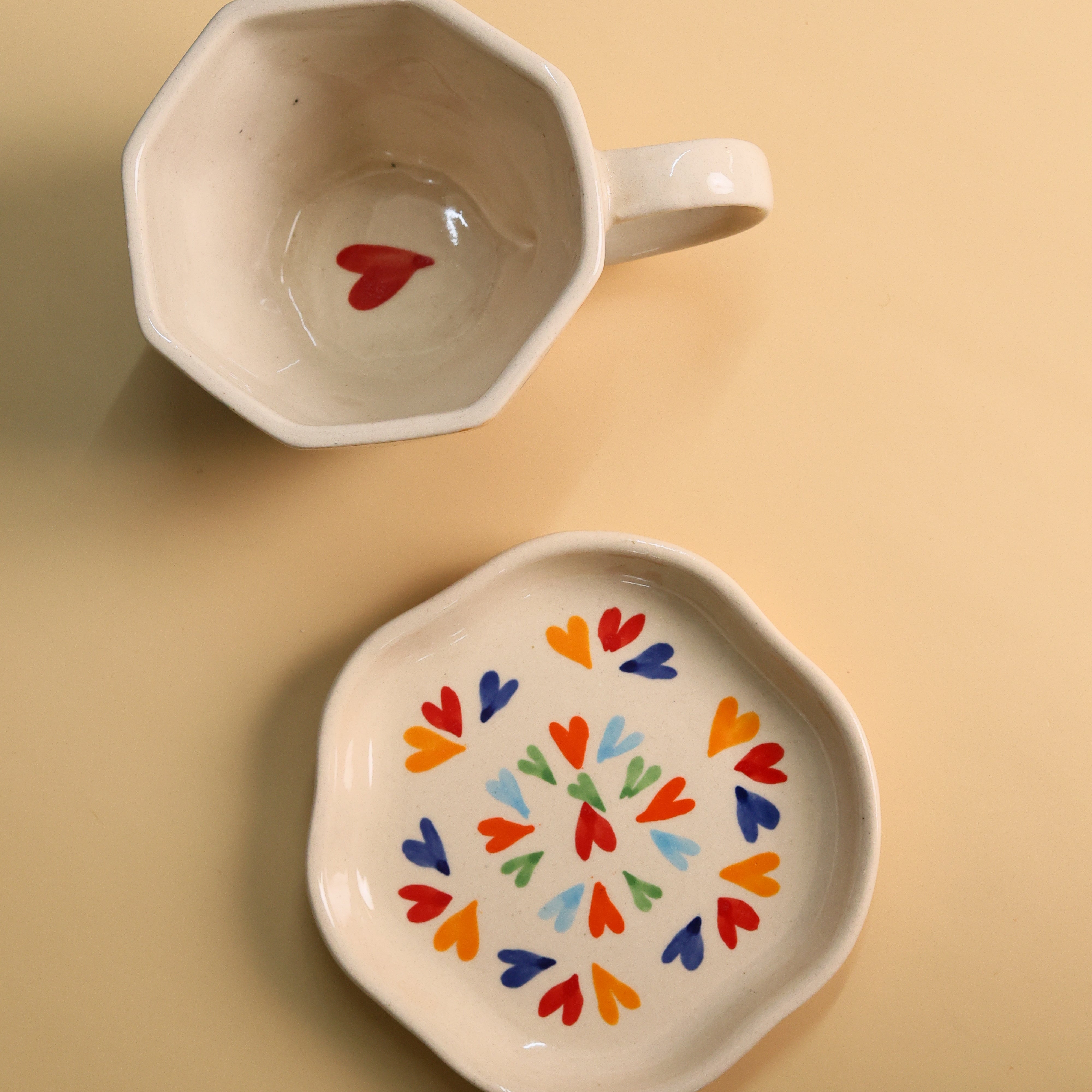 handmade mug & dessert plate