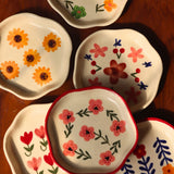 Set of 6 Flora Fiesta Handmade Dessert Plates (for the price of 5) with premium quality material