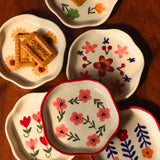 Set of 6 Flora Fiesta Handmade Dessert Plates (for the price of 5) handmade in india