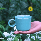Teal Wavy mug