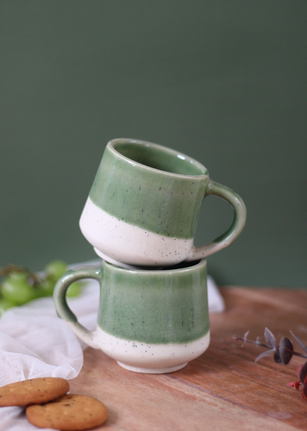 Green & White Chai Cup
