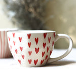 handmade heart mug made by ceramic 