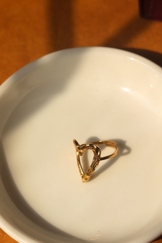 Heartbeat Adjustable Ring handmade In india