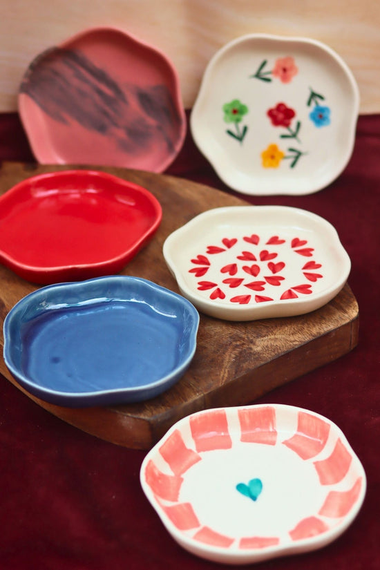 handmade Set of 6 Chic Treats Dessert plates (for the price of 5)