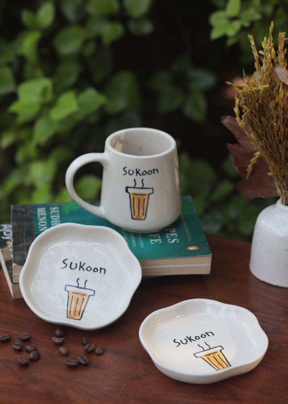 Sukoon Mug & Handmade Dessert Plate handmade in india