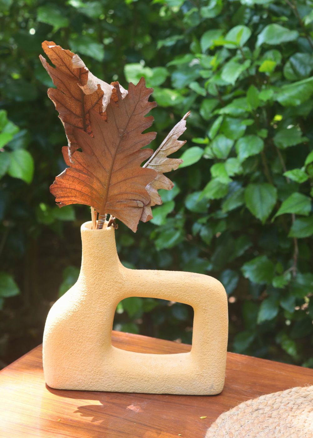 Aesthetic Square Vase - Mustard made by ceramic