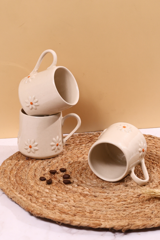 Drinkware white lily coffee mugs 